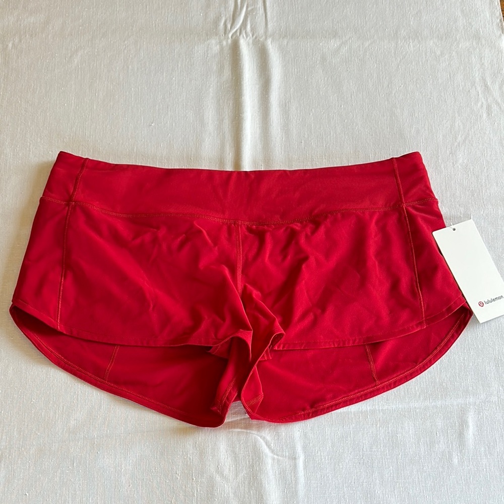 Lululemon Speed Up LR Short Dark Red 14 NWT